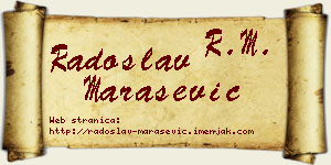 Radoslav Marašević vizit kartica